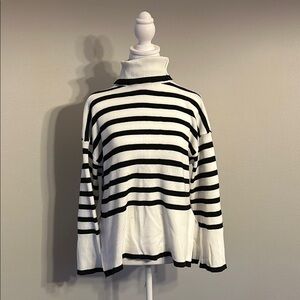Striped Turtleneck Sweater